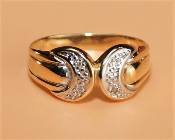 Ring, Gold 585, vier Diam