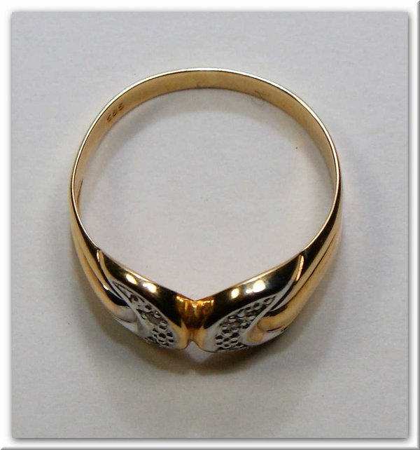 Ring, Gold 585, vier Diam