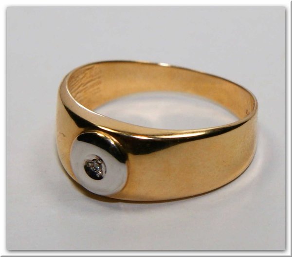 Ring, gold 585, 1 Diam