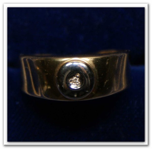 Ring, gold 585, 1 Diam