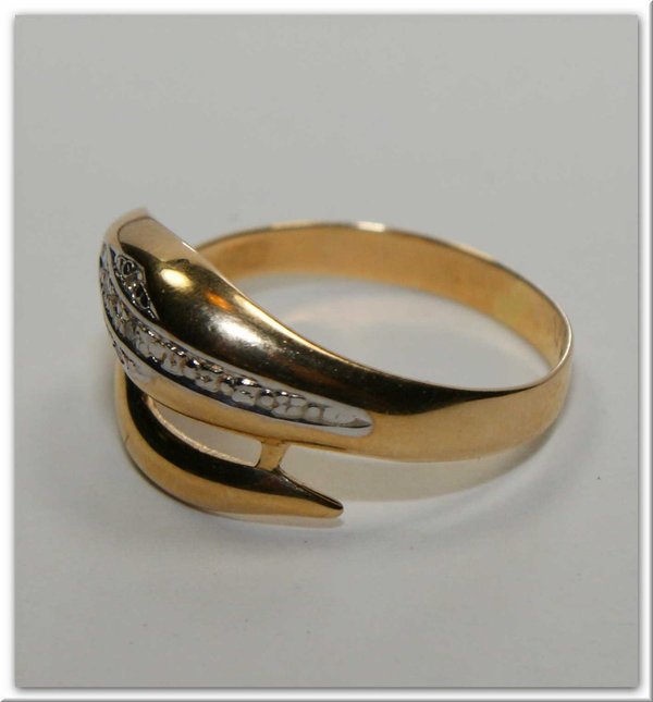 Ring, Gold 585, 5 Diamanten