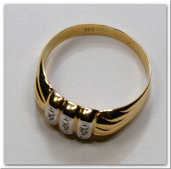 Ring, Gold 585 mit Diamant