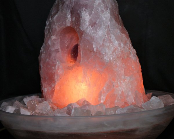 Zimmerbrunnen Rosenquarz Bergkristall