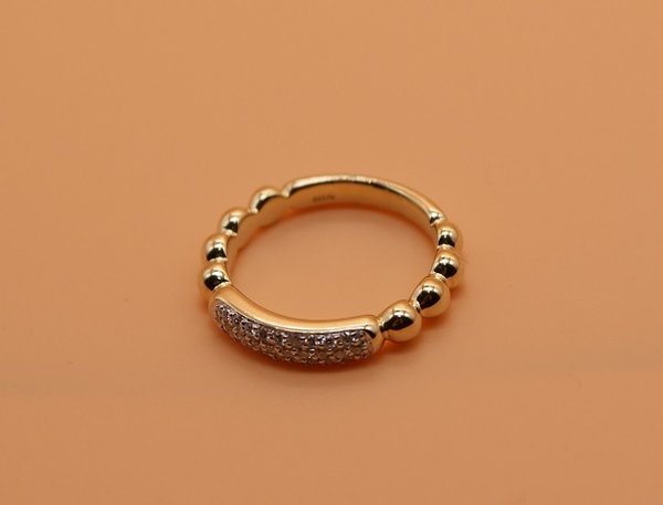 Ring, Gold 585, mit Brillant, 0,21 ct