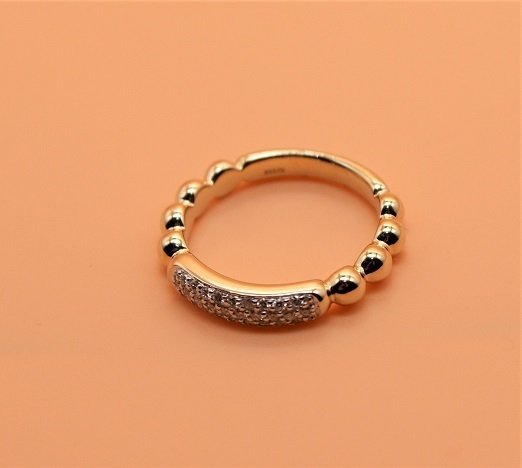 Ring, Gold 585, mit Brillant, 0,21 ct